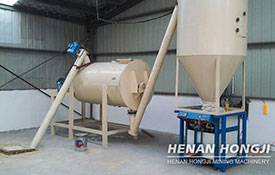 Dry powder mortar mixer